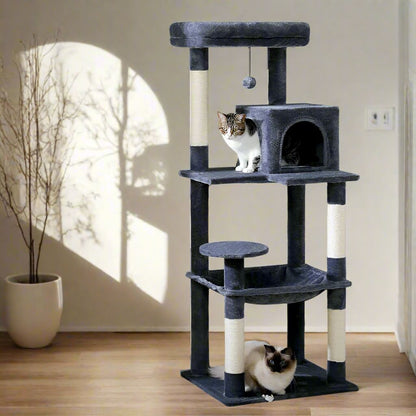 Arbre à Chat - GroomerCatTower™ - Bleu Marine - Lakshmi et Compagnie