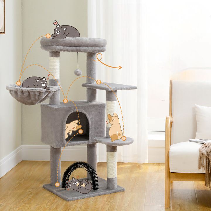 Arbre à Chat - GroomerCatTower™ - Gris - Lakshmi et Compagnie