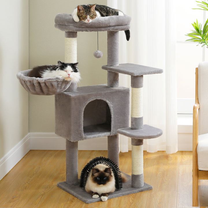 Arbre à Chat - GroomerCatTower™ - Gris - Lakshmi et Compagnie