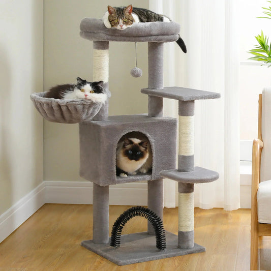 Arbre à Chat - GroomerCatTower™ - Gris - Lakshmi et Compagnie
